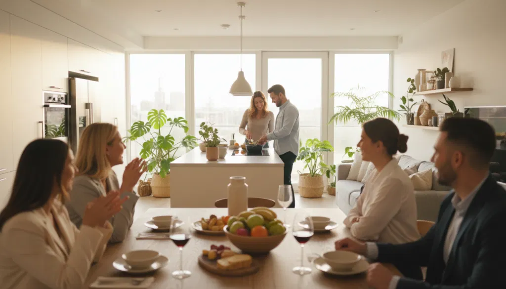 Kommunikation gesellige Atmosphäre Wohnküche Kommunikation gesellige Atmosphäre Wohnküche