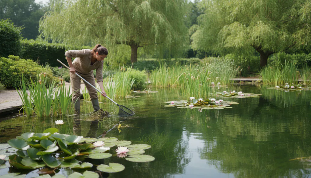 Pflege und Reinigung von Wasserpflanzen
