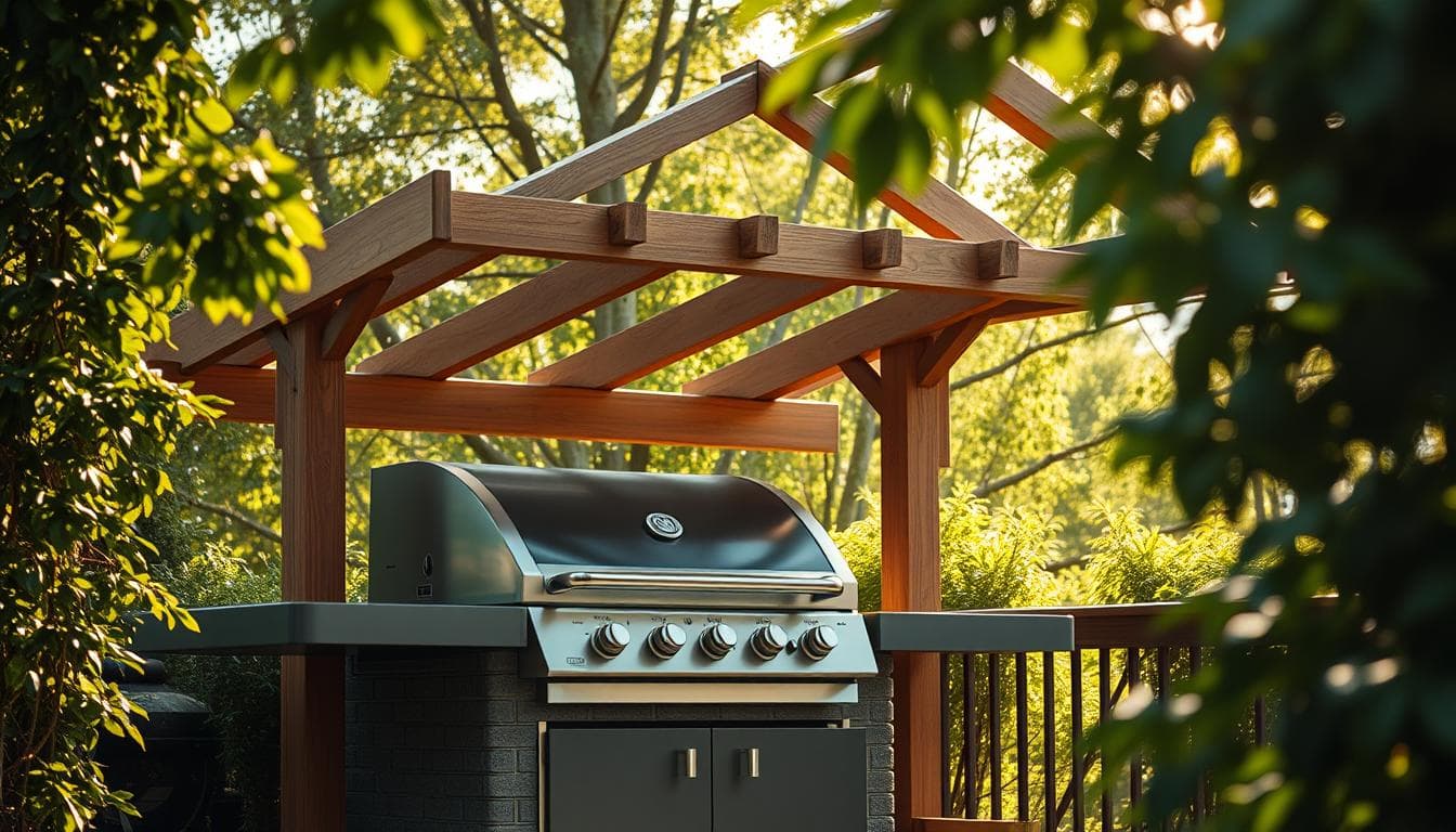 grill unterstand holz selber bauen