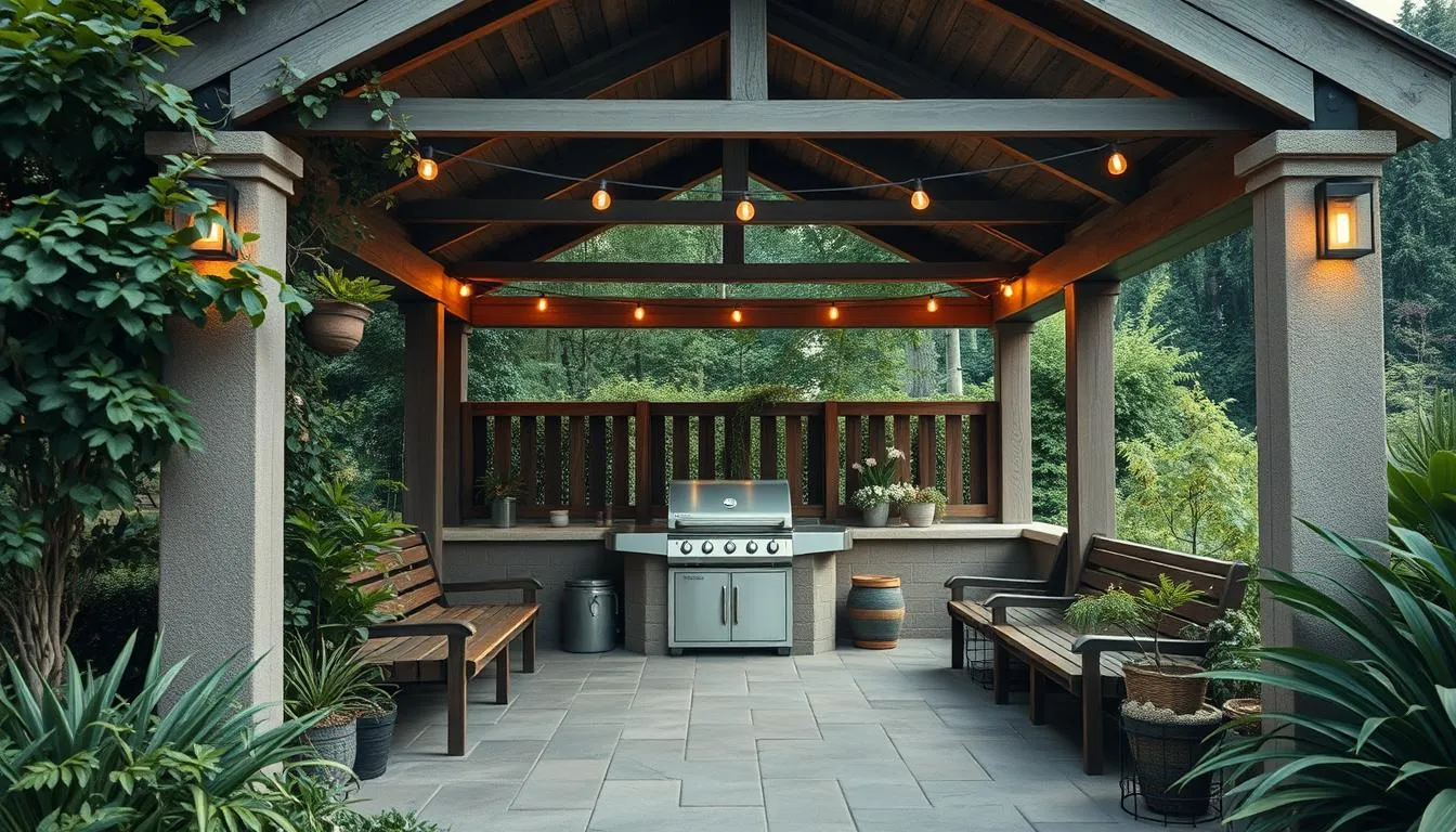 Grill Unterstand selber bauen DIY Anleitung